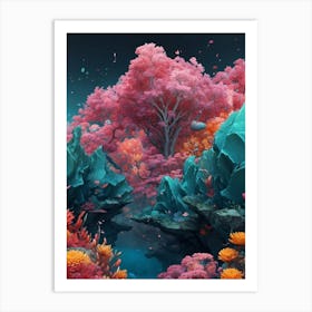 Pink Forest Art Print