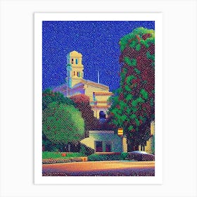 Chico, City Us  Pointillism Art Print