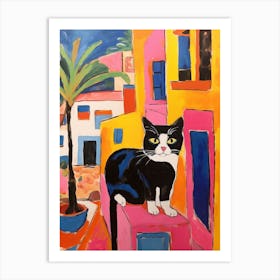 Painting Of A Cat In Malaga Spain 3 Art Print