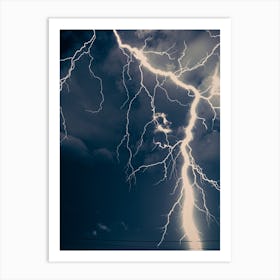 Lightning Strike In The Sky Art Print