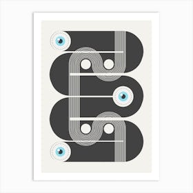 Geometrical Evil Eyes Art Print