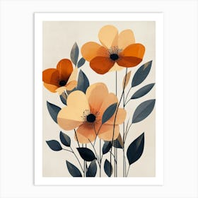 Orange Flowers Art Print