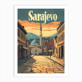 Aihrgdesign A Vintage Travel Poster Of Sarajevo 1 Poster