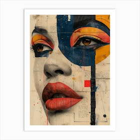 Woman'S Face 2 Art Print