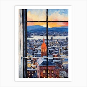 Winter Cityscape Oslo Norway 1 Art Print