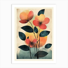 Flowers At Sunset Art Print