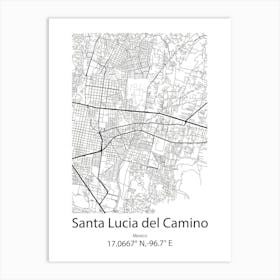 Santa Lucia,Cuba Minimalist Map Art Print