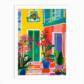 Colorful House On The Corner Art Print