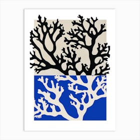 Coral Blue Art Print