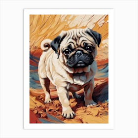 Pug Painting 5 Art Print