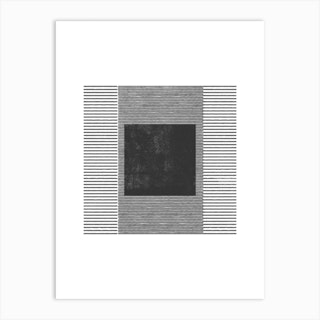 Stripes And Square Art Print