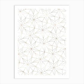 Stars Geometric Gold Art Print