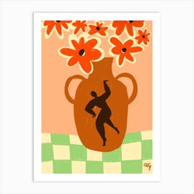 Dancing Vase by Arty Guava Art Print