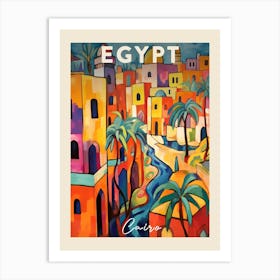 Cairo Egypt 3 Fauvist Painting  Travel Poster Art Print