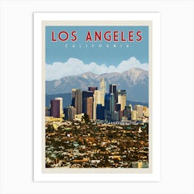 Los Angeles California Travel Poster Art Print