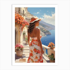 Woman In A Hat art print Art Print