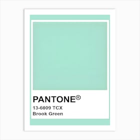 Pantone Brook Green Art Print