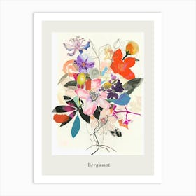 Bergamot 2 Collage Flower Bouquet Poster Art Print