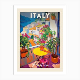 Positano Italy 2 Fauvist Painting Travel Poster Art Print