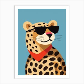 Little Jaguar 4 Wearing Sunglasses Art Print