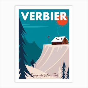 Verbier Mont Fort Poster Art Print