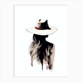 Minimal Cowgirl Headshot  Art Print