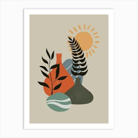 Vases And Plants 4 Art Print