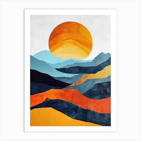 Sunset Minimalism Art Print