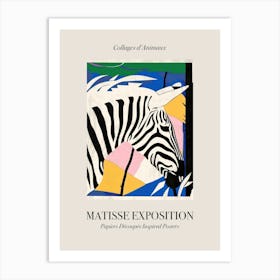 Zebra 1 Matisse Inspired Exposition Animals Poster Art Print