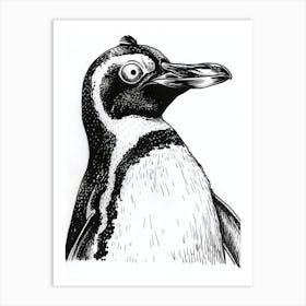 King Penguin Staring Curiously 1 Art Print