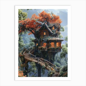 Tree House Art Print