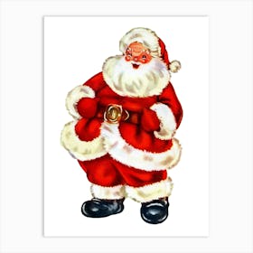 Happy Santa Art Print