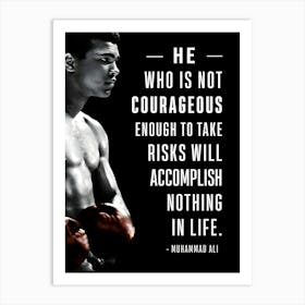 Muhammad Ali Motivational Quote Art Print