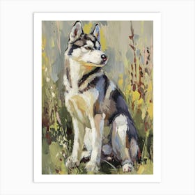 Siberian Husky Acrylic Painting 3 Art Print