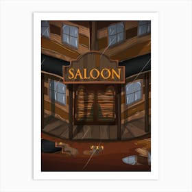 Wild West Saloon Art Print