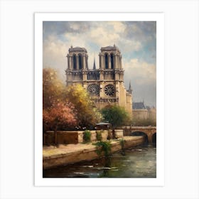 Notre Dame Paris France Camille Pissarro Style 7 Art Print