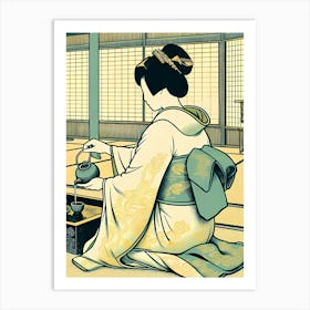 Creativel Geisha Illustration 152 Art Print