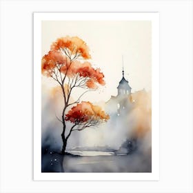 Watercolor Of A Tree 5 Art Print