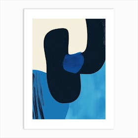 Blue Abstract Painting Art Print