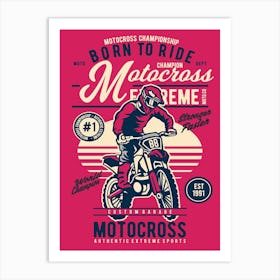 Motocross Extreme 1 Art Print