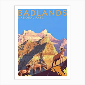 Badlands National Park Art Print