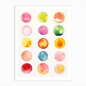 Watercolor Circles Art Print