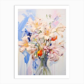 Abstract Flower Painting Lily 6 Art Print