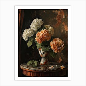 Baroque Floral Still Life Hydrangea 1 Art Print