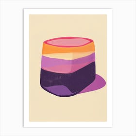 Abstract Purple Jelly Beige Illustration Art Print