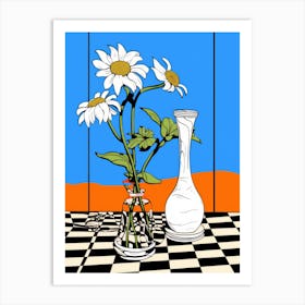 Daisies In A Vase Art Print