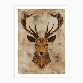 Deer Head Canvas Print Art Print