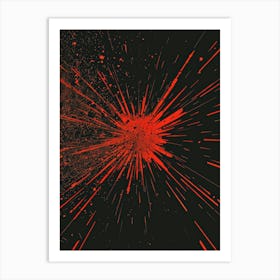 Red Burst 2 Art Print