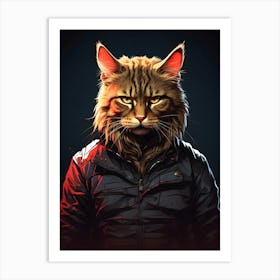 Samurai Cat Art Print