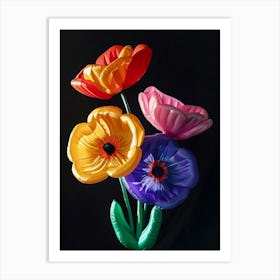Bright Inflatable Flowers Poppy 1 Art Print